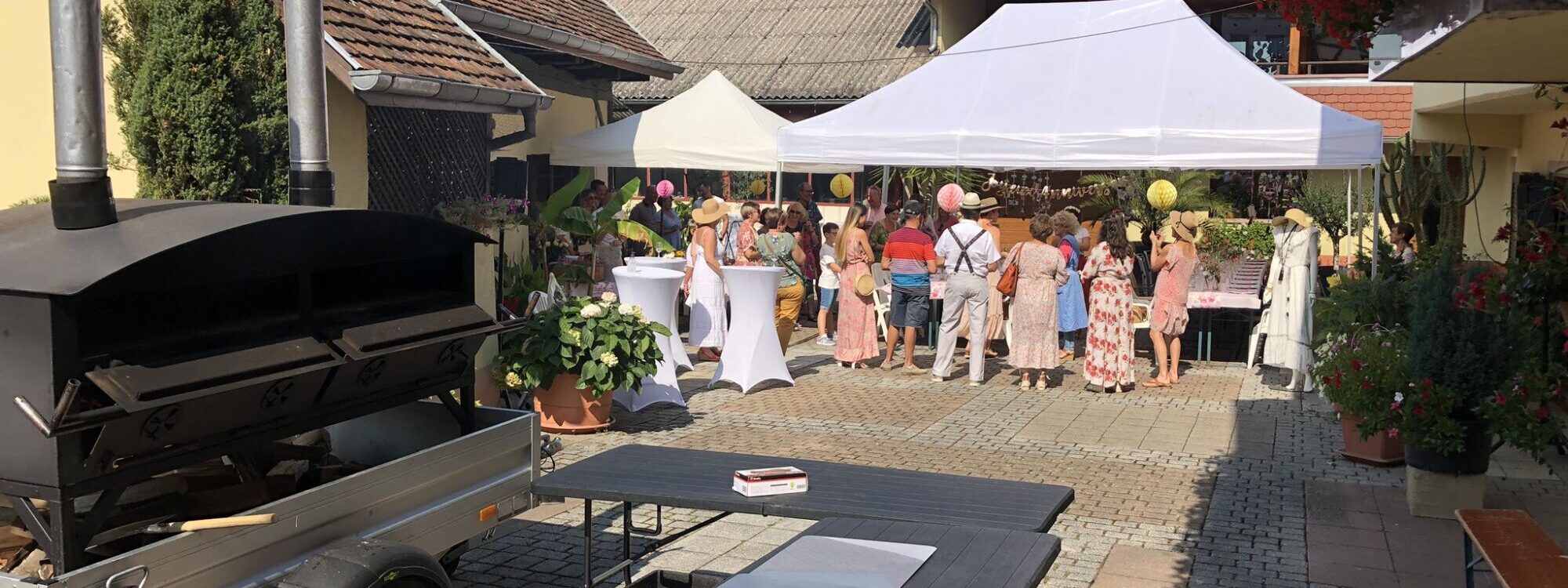 Vente et préparation de tartes flambées au feu de bois pour votre événement près de Colmar et Marlenheim Benfeld